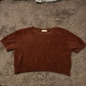 Light Brown soft cropped shirt